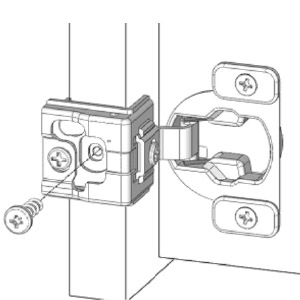 US-Style Hinge With 2D Adjustment (one-way)